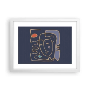 Affisch i vit ram - I drömmarnas värld - 40x30 cm