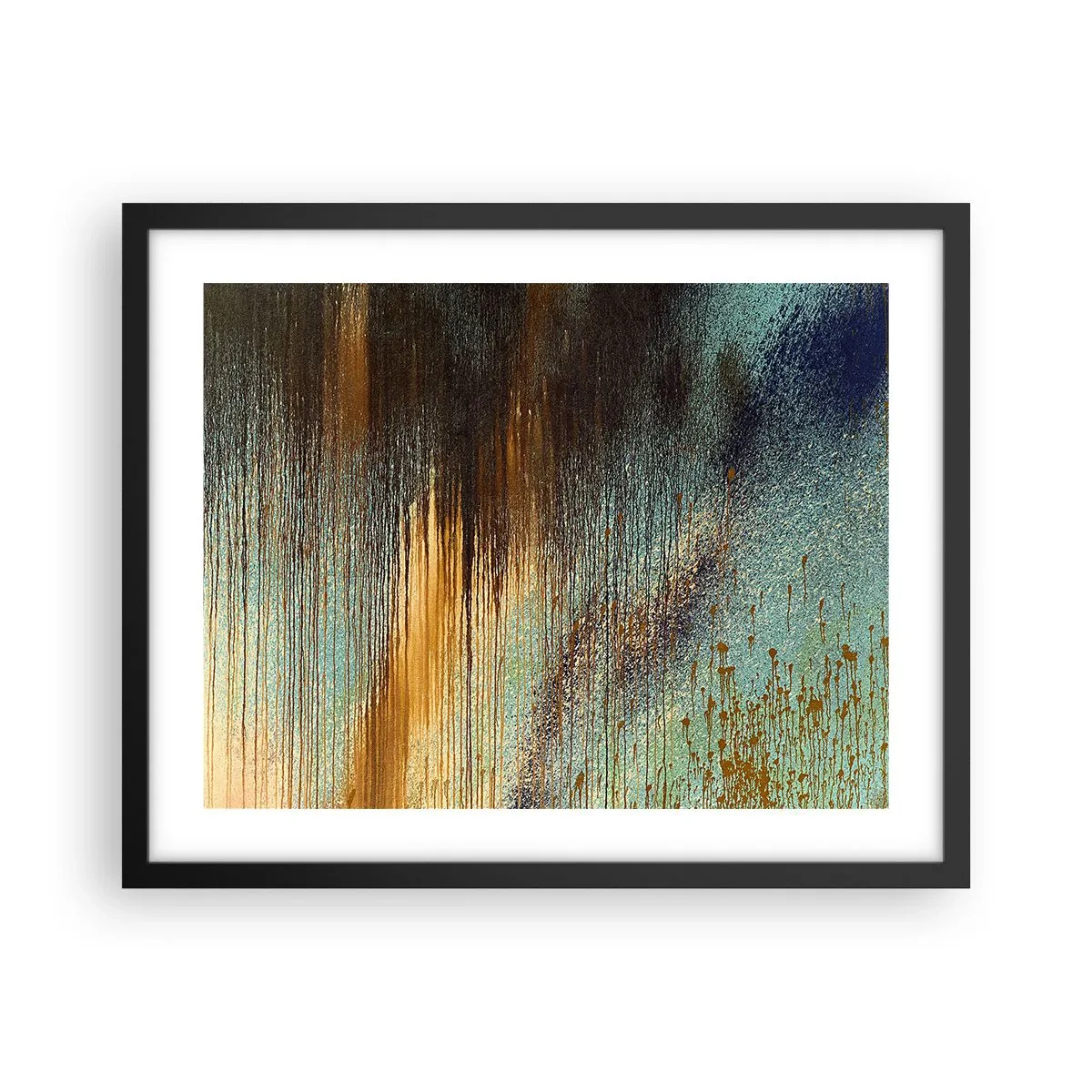 Affisch i svart ram - En oavsiktlig färgglad komposition - 50x40 cm