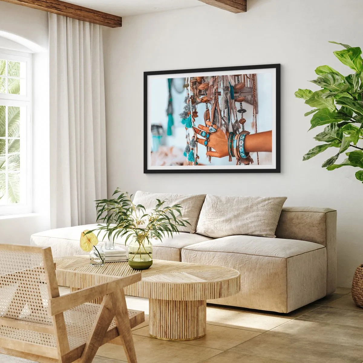 Affisch i svart ram - Lokala skatter - 70x50 cm