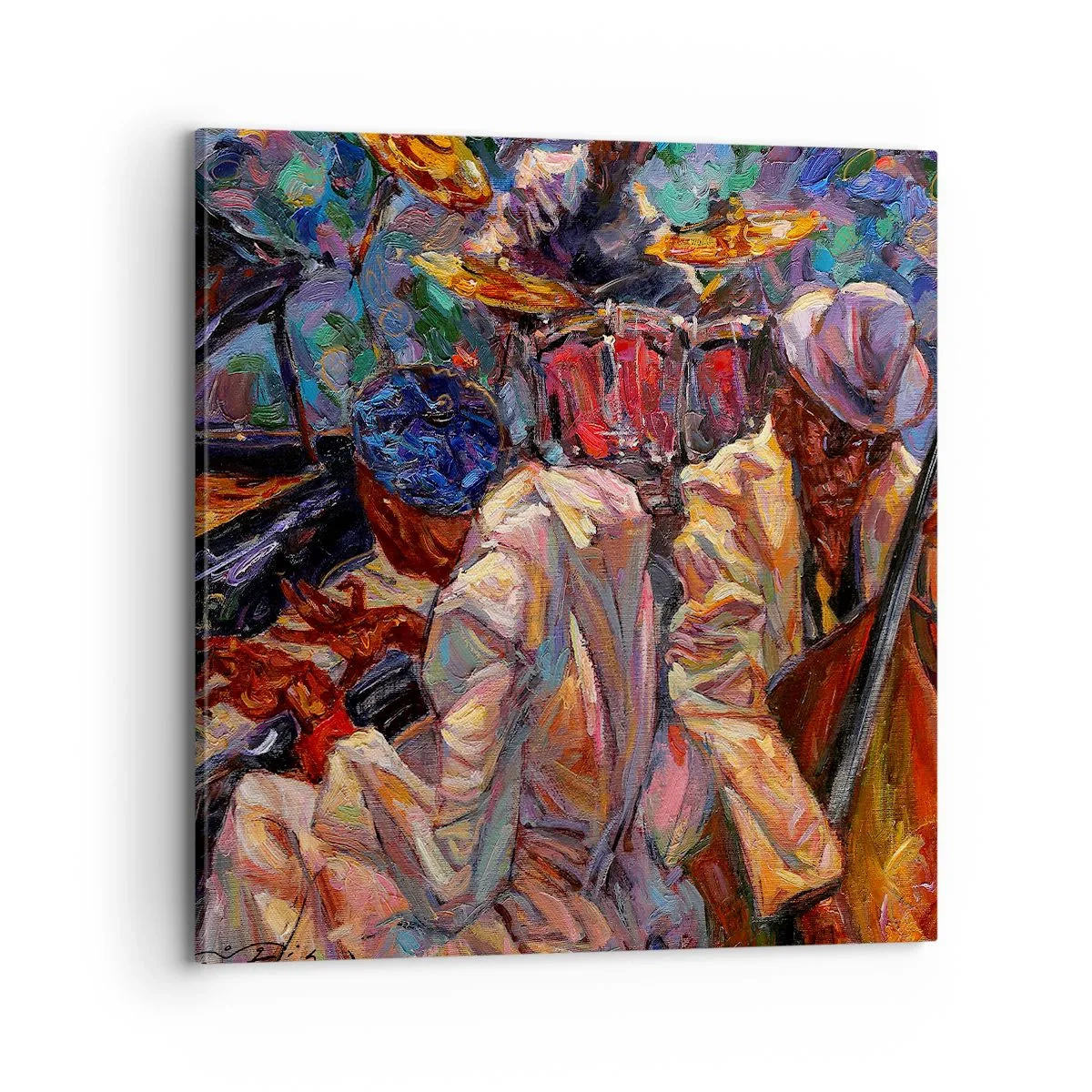 Canvastavla - Bild på duk - I en rytm - 70x70 cm