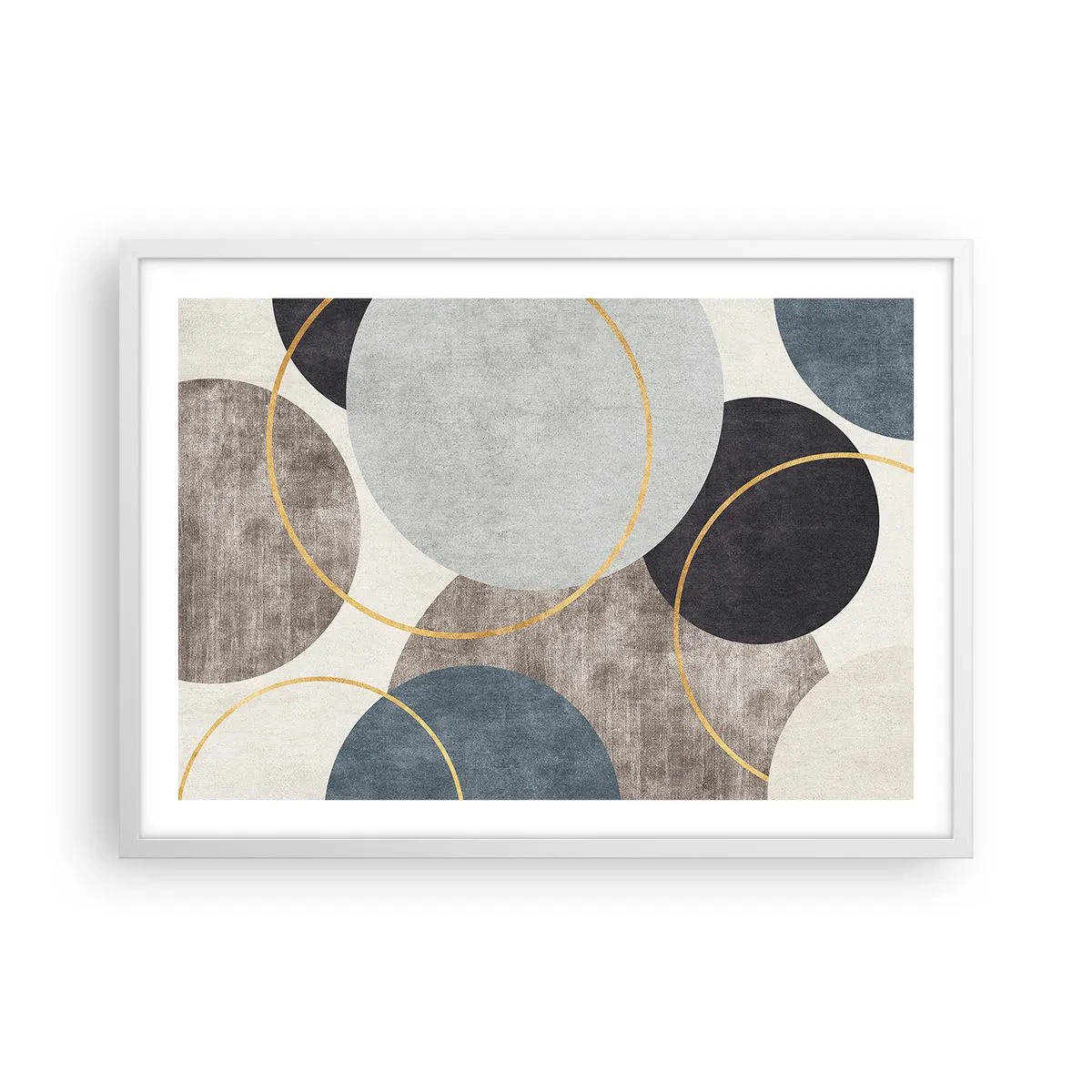 Affisch i vit ram - Cirkel efter cirkel - 70x50 cm