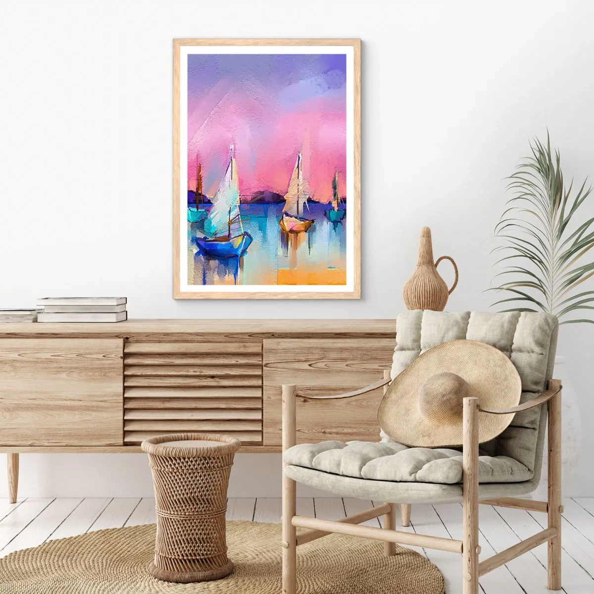 Affisch i ram av ljusek - Riktning: öppet vatten - 50x70 cm