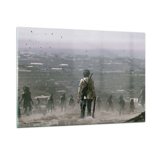 Glastavla - Bild på glas - Den siste rättvise? - 120x80 cm