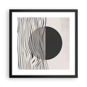 Affisch i svart ram - Halvdan komposition - 40x40 cm