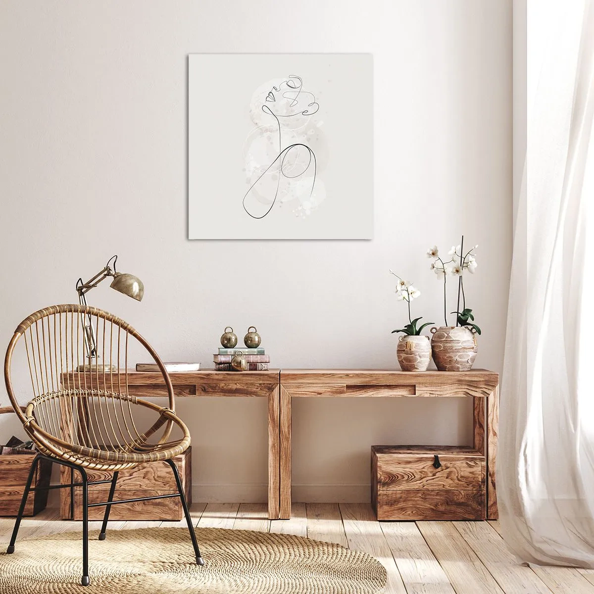 Canvastavla - Bild på duk - Skönhetens spiral - 50x50 cm