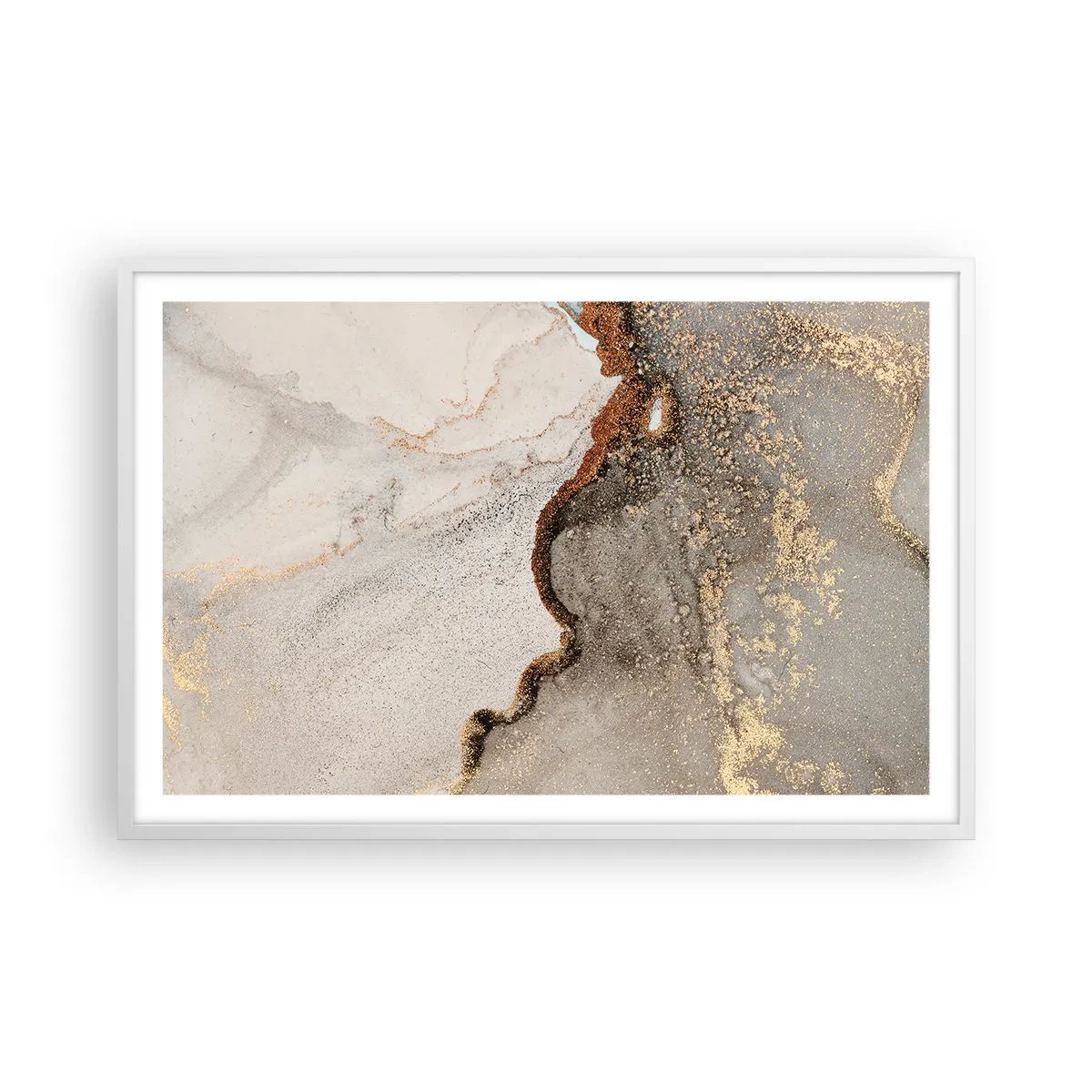 Affisch i vit ram - På färgernas gräns - 91x61 cm