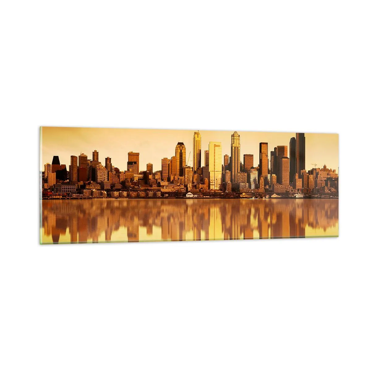 Glastavla - Bild på glas - Metropolens tystnad - 90x30 cm