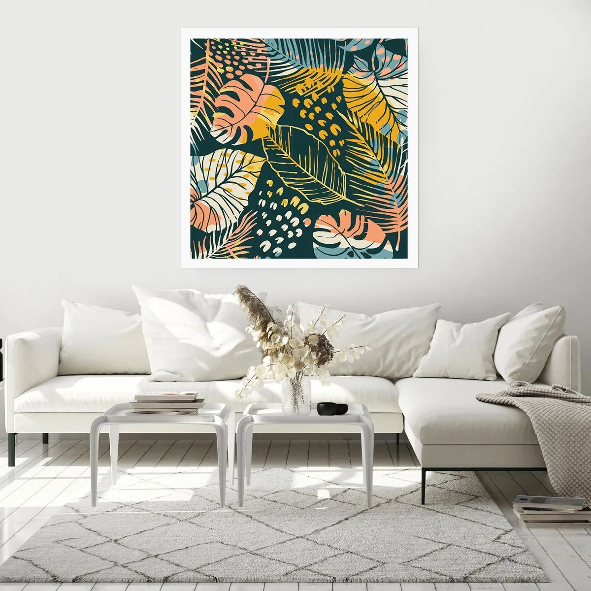 Affisch - Lövfantasi - 40x40 cm