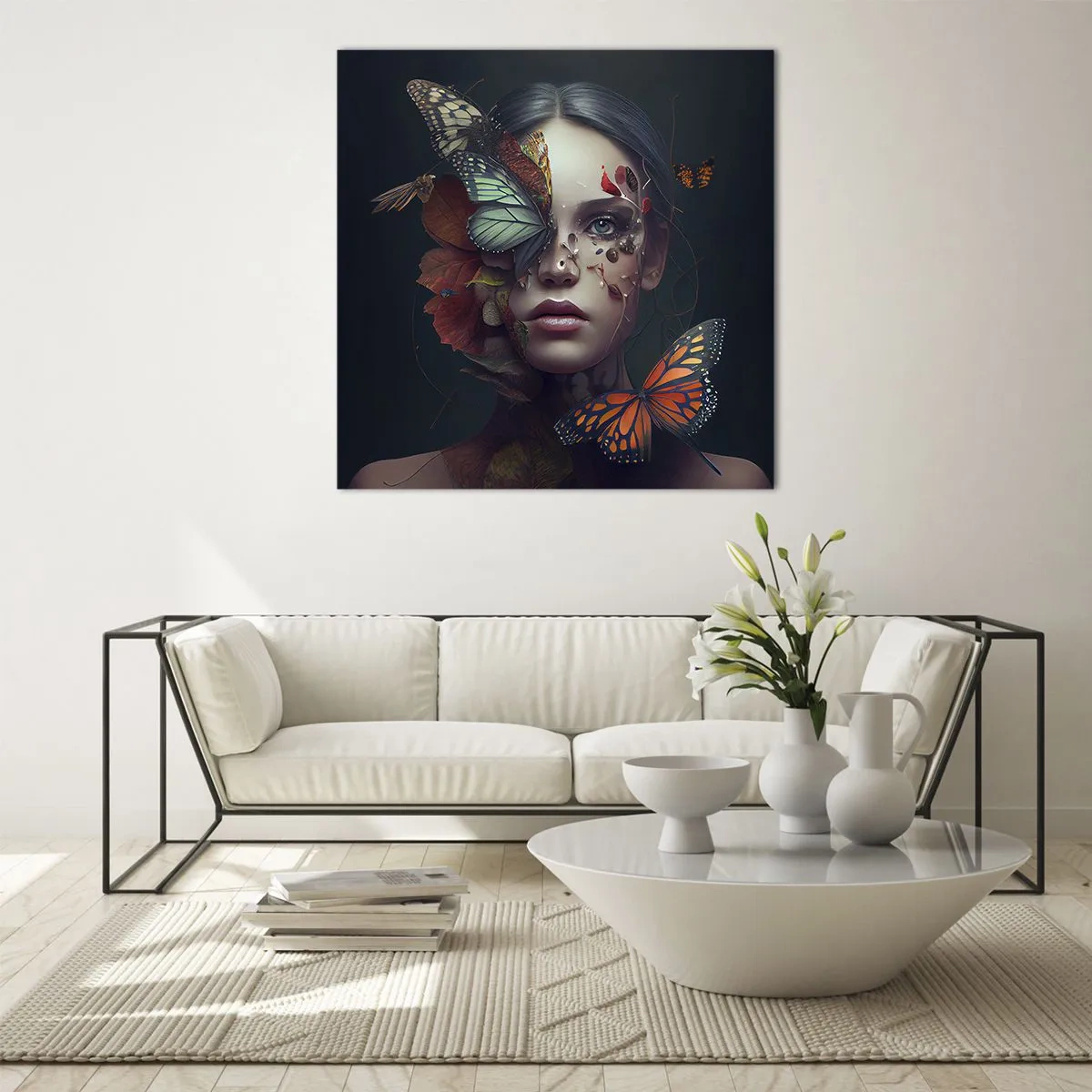 Glastavla - Bild på glas - En underbar metamorfos - 50x50 cm