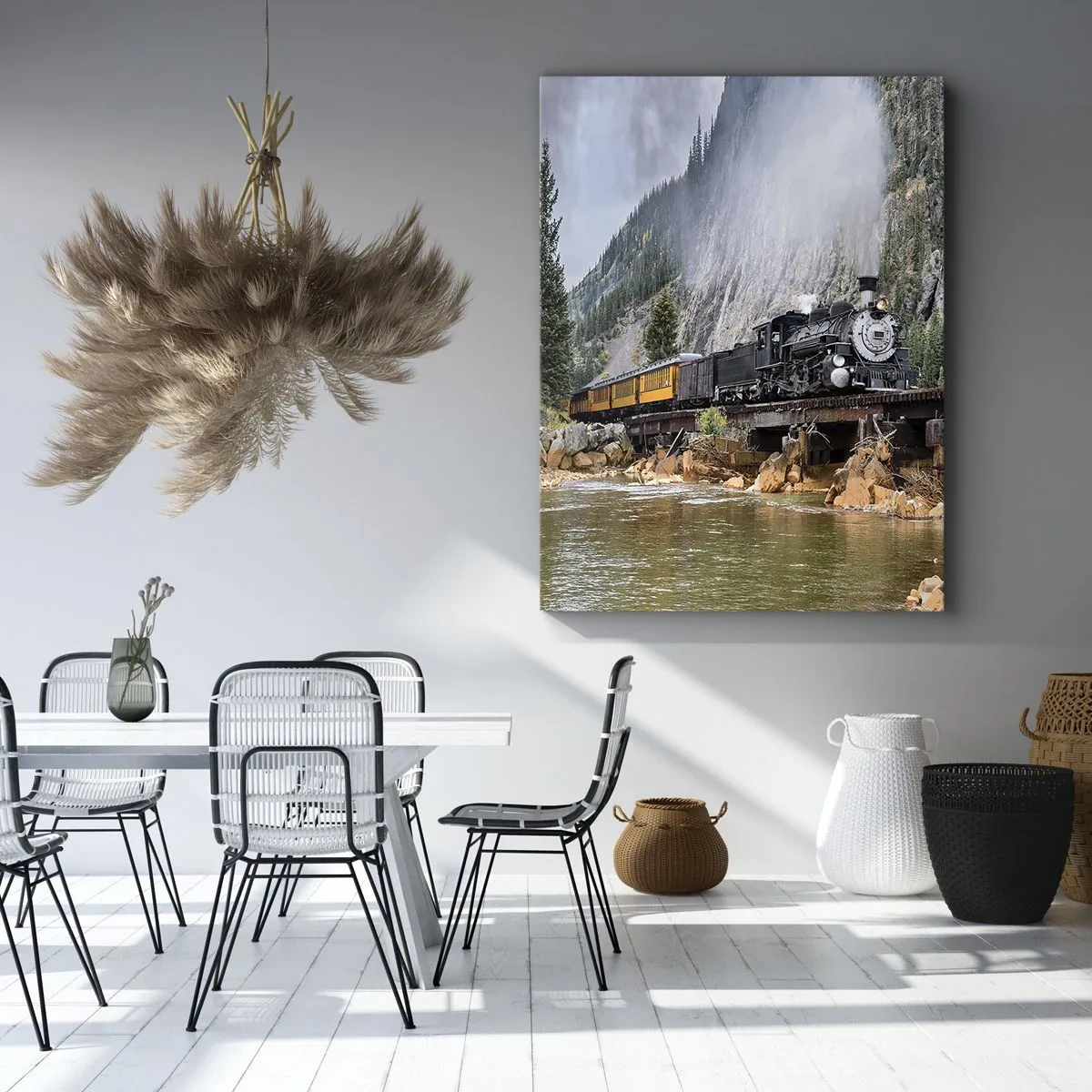 Canvastavla - Bild på duk - Vart ska du? Vart? - 45x80 cm