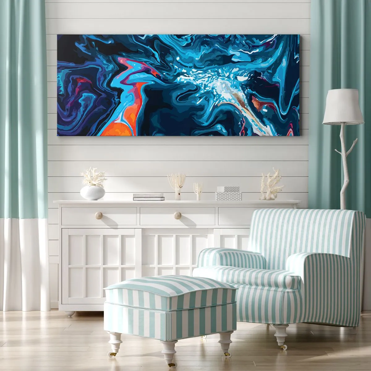 Canvastavla - Bild på duk - En resa till himlens inre - 100x40 cm