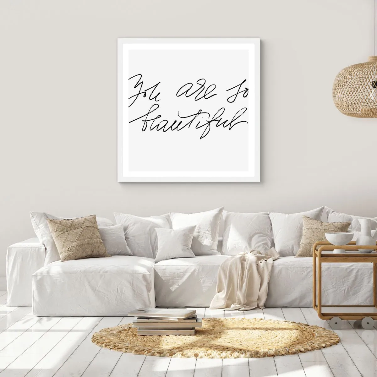 Affisch i vit ram - Verkligen, tro mig... - 40x40 cm