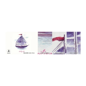 Provbit av fototapet Premium Canvas - Fulla seglar och lugnt vatten - Segelbåt, Seaside, Hav - 100x30 cm