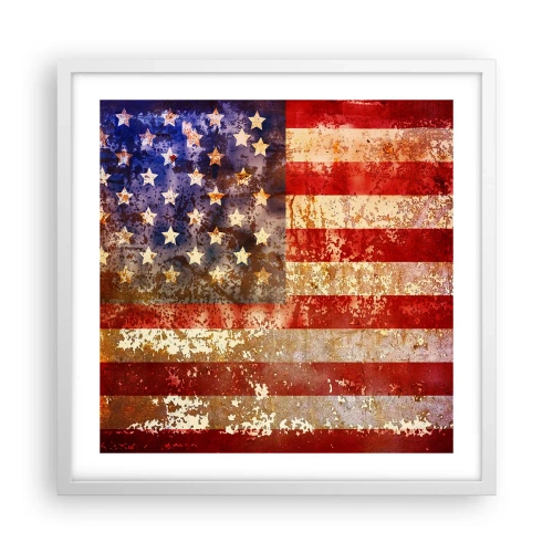 Affisch i vit ram - Äran är tidlös - 50x50 cm