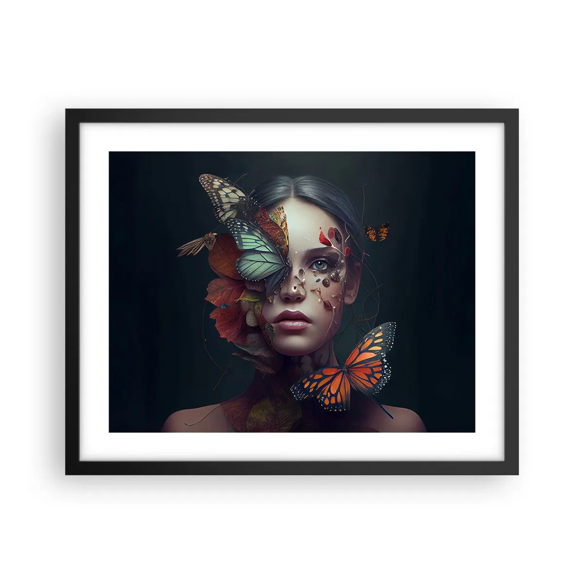 Affisch i svart ram - En underbar metamorfos - 50x40 cm