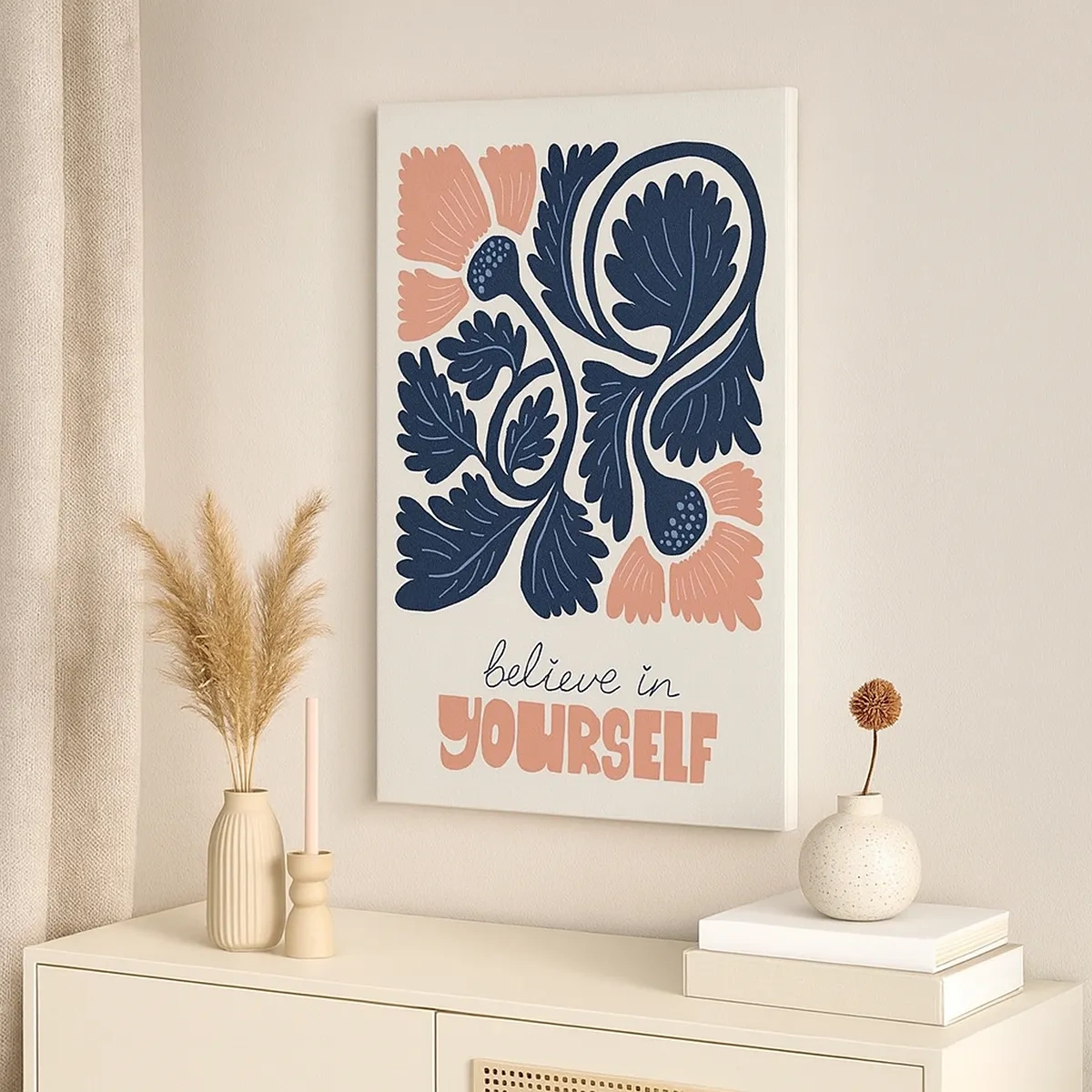 Canvastavla - Bild på duk - Blomma du också - 50x70 cm