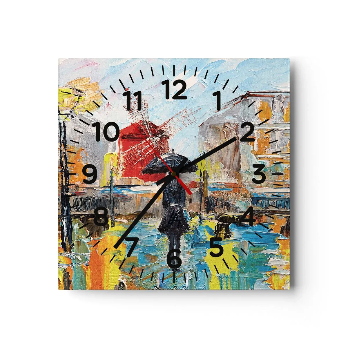 Väggklocka - Klocka på glas - Parislegender - 40x40 cm