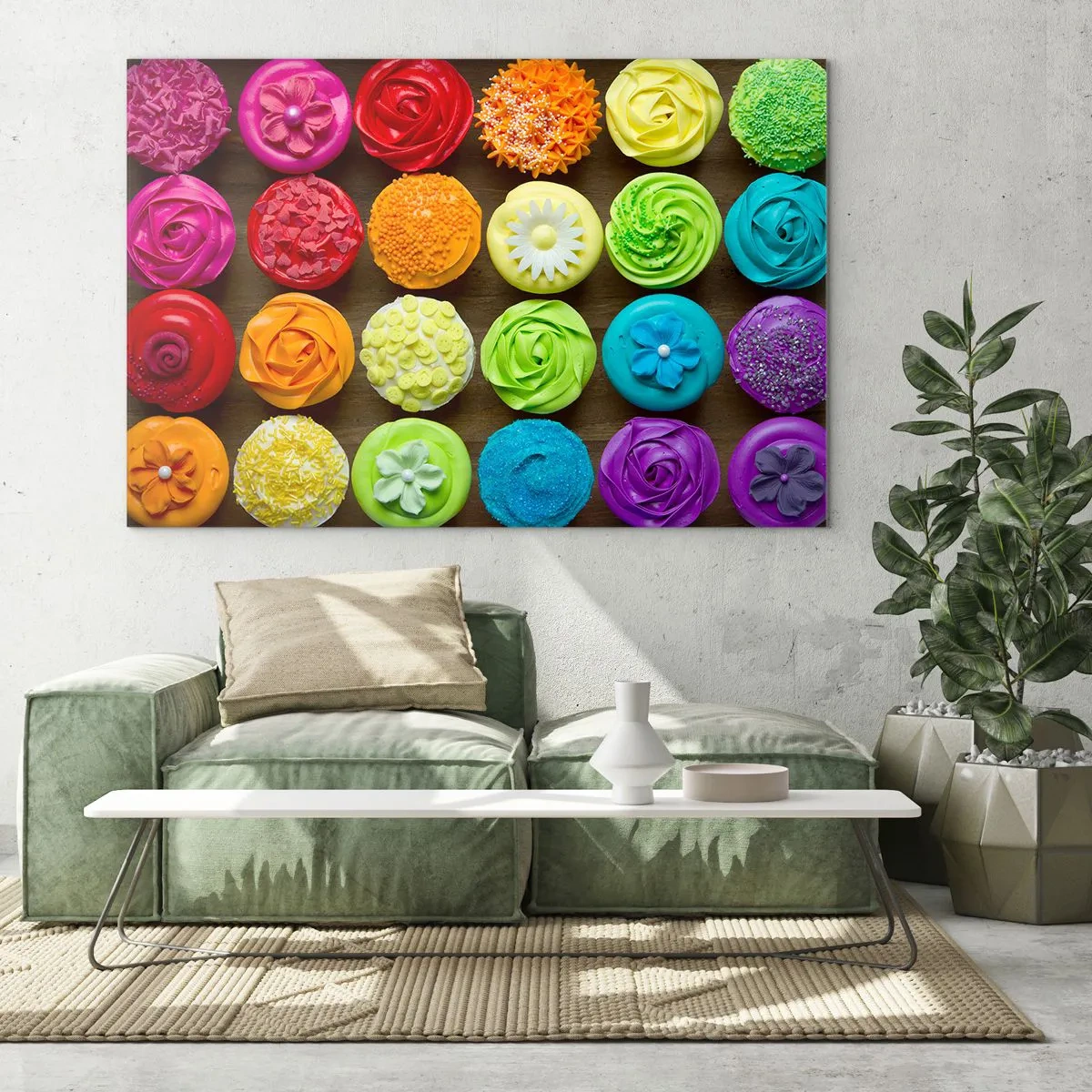 Glastavla - Bild på glas - Alla olika - alla goda - 120x80 cm