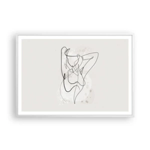 Affisch i vit ram - Konsten att förföra - 100x70 cm