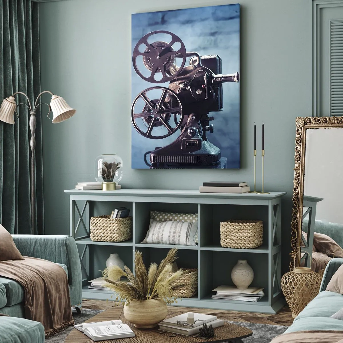 Canvastavla - Bild på duk - I gamla biografen - 55x100 cm