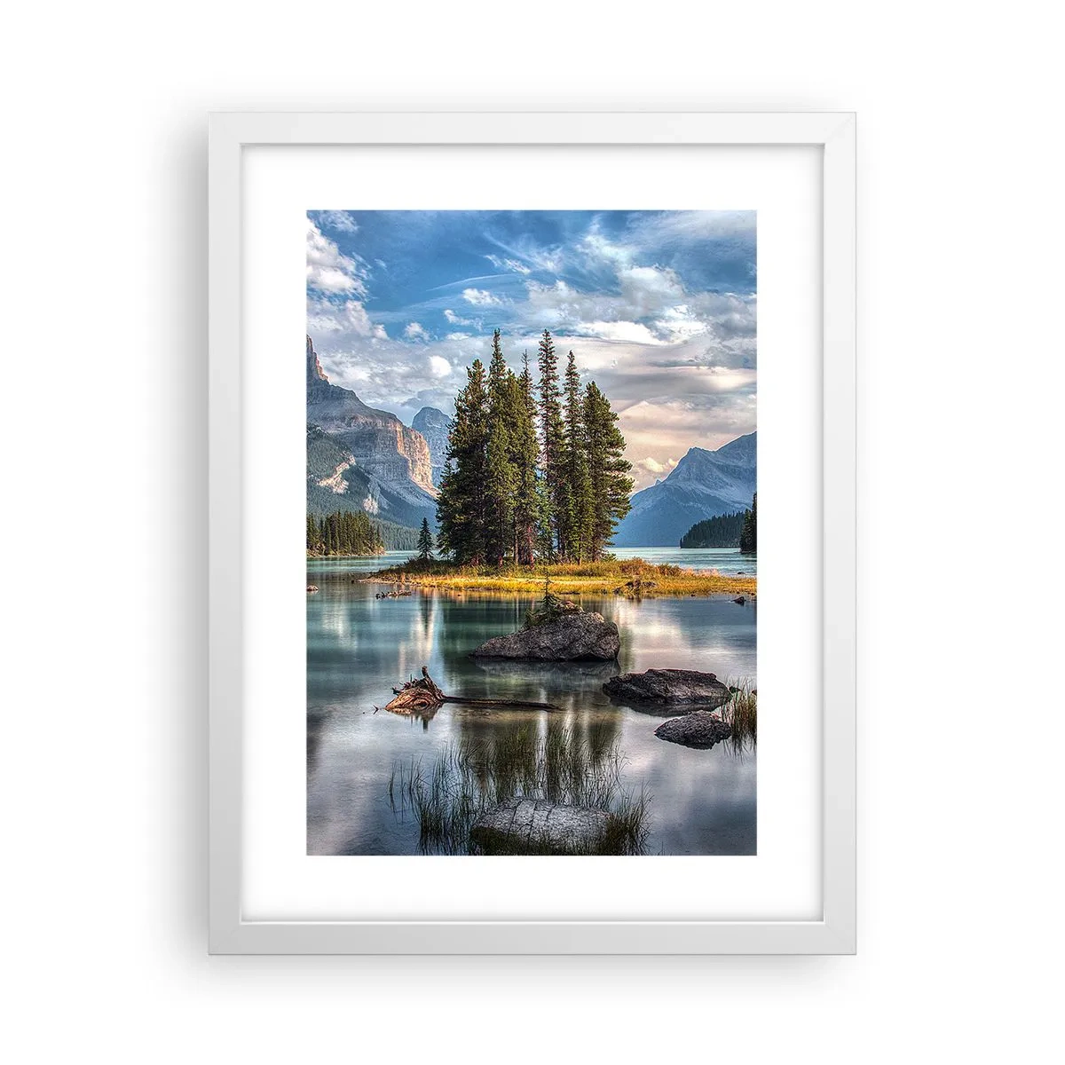 Affisch i vit ram - Vid stort och rent vatten - 30x40 cm