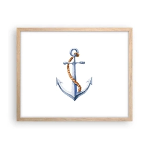 Affisch i ram av ljusek - Heja äventyret! - 50x40 cm