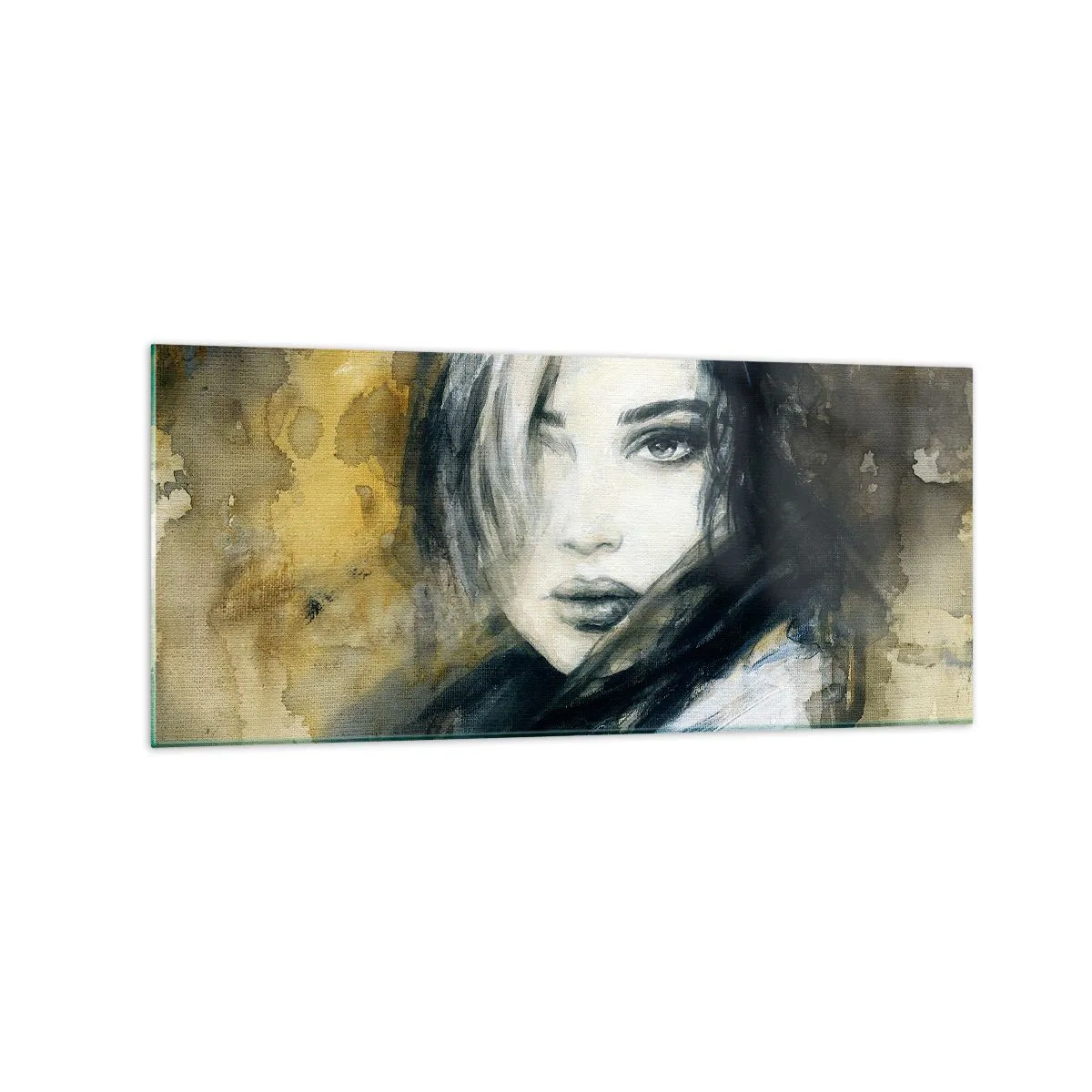 Glastavla - Bild på glas - Mera oskyldig eller sensuell? - 120x50 cm