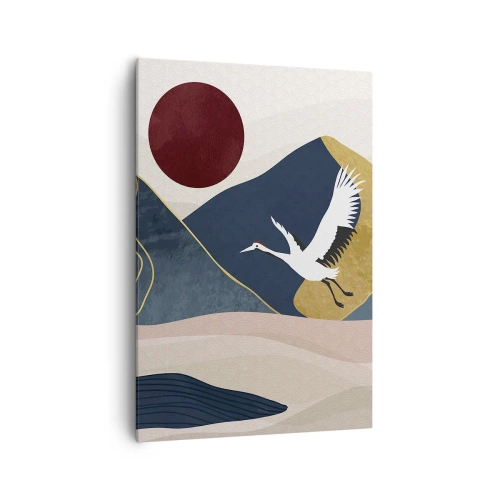 Canvastavla - Bild på duk - Nästa dag FLUGIT iväg - 70x100 cm