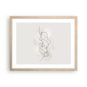 Affisch i ram av ljusek - Tilltrasslade i famn - 50x40 cm