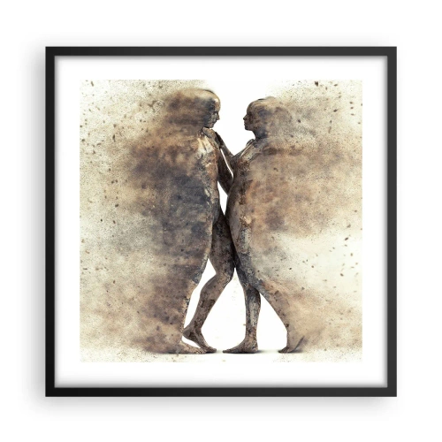 Affisch i svart ram - Uppstådda ur aska för att älska - 50x50 cm