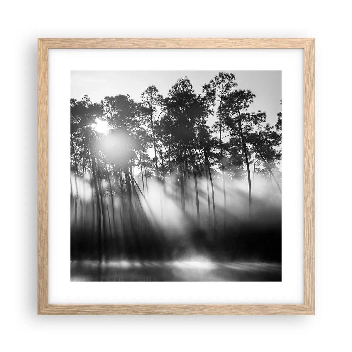 Affisch i ram av ljusek - Ostoppad sol - 40x40 cm