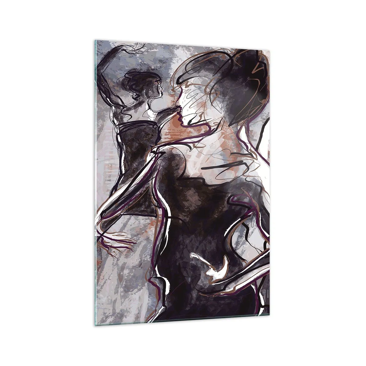 Glastavla - Bild på glas - Driva iväg i musiken - 70x100 cm