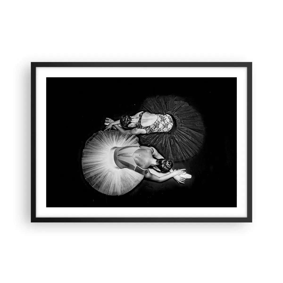 Affisch i svart ram - Jin och jang – den perfekta balansen - 70x50 cm