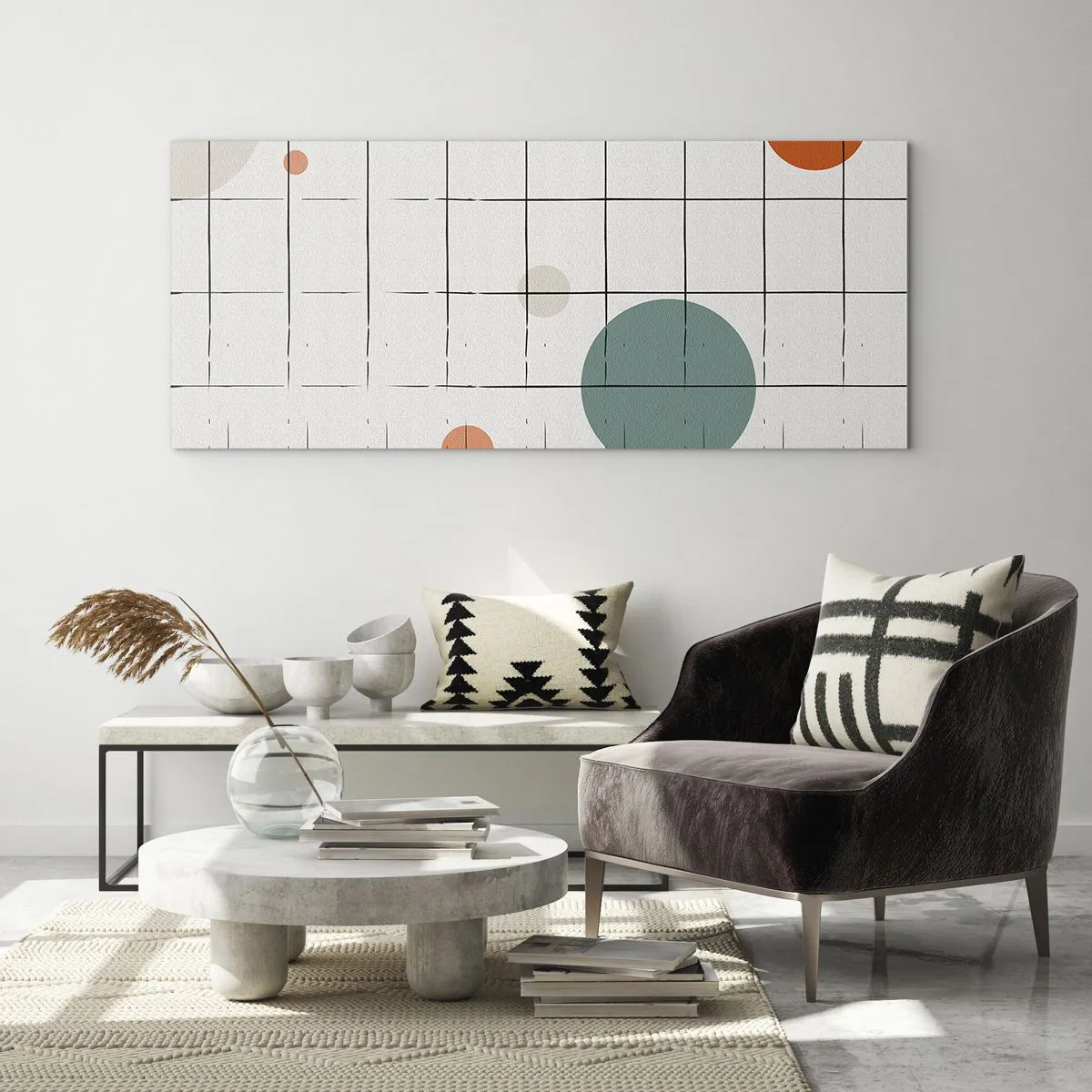 Glastavla - Bild på glas - Fångade. Vi eller de? - 120x50 cm