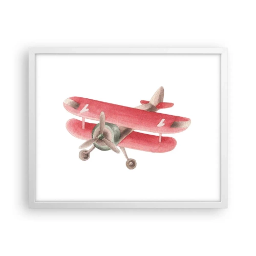Affisch i vit ram - Redo att flyga högt - 50x40 cm