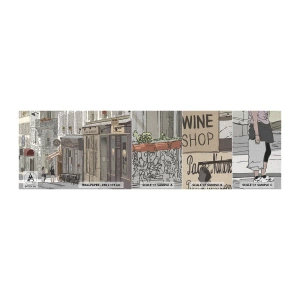 Provbit av fototapet Premium Canvas - Stadens nöjen - Arkitektur, Stad, Paris - 100x30 cm