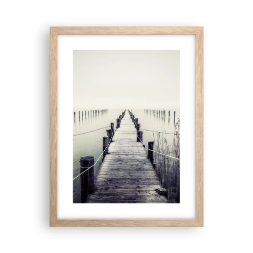 Affisch i ram av ljusek - Fördjupa dig i frid - 30x40 cm