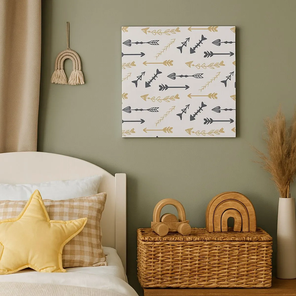 Canvastavla - Bild på duk - Pilbågsskyttens sömn - 30x30 cm