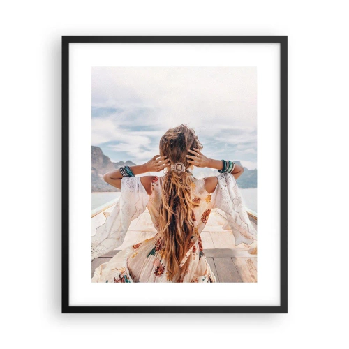 Affisch i svart ram - På väg mot lycka - 40x50 cm