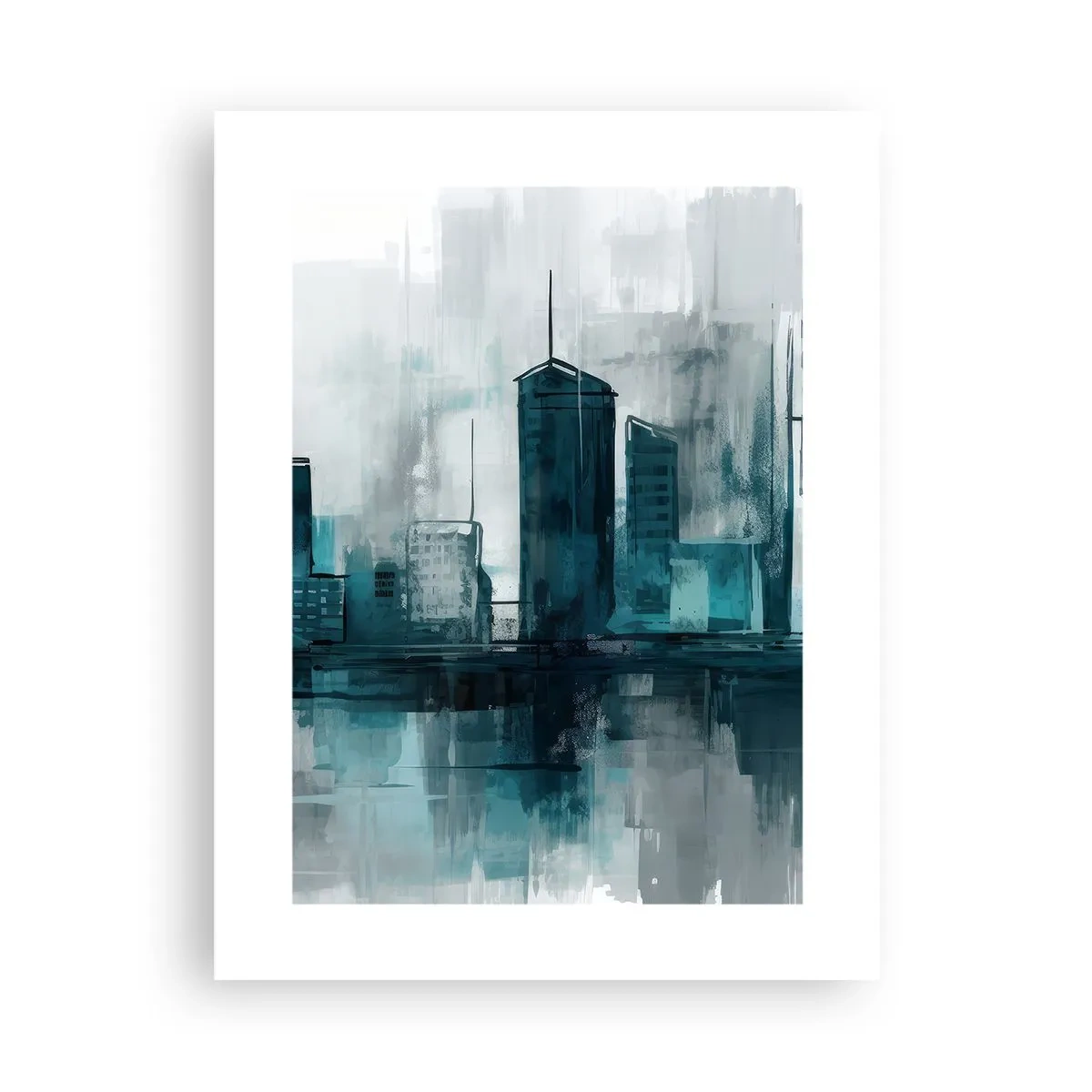 Affisch - Regnfärgad stad - 30x40 cm