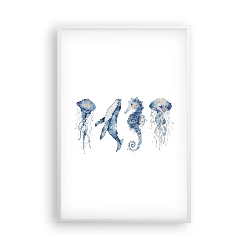 Affisch i vit ram - Havets under - 61x91 cm
