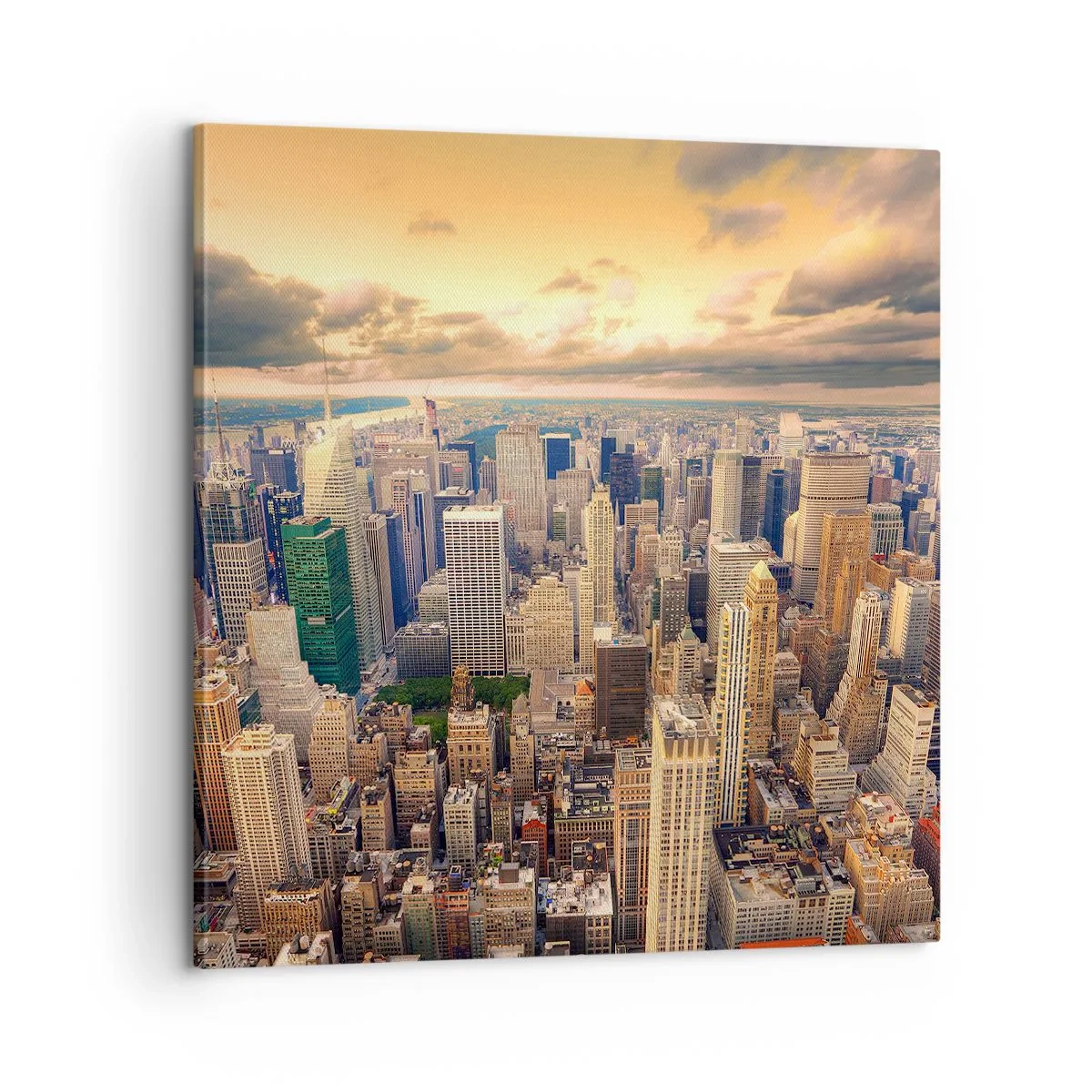 Canvastavla - Bild på duk - Förgylld metropolis - 60x60 cm