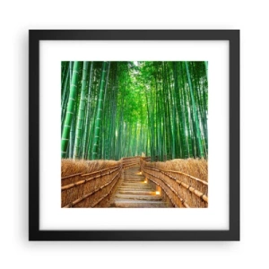 Affisch i svart ram - Asiatiska kulturens essäns - 30x30 cm