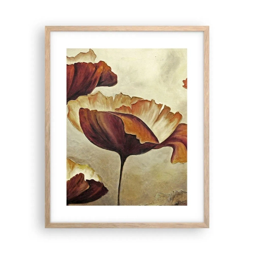 Affisch i ram av ljusek - Ängsblommor - 40x50 cm