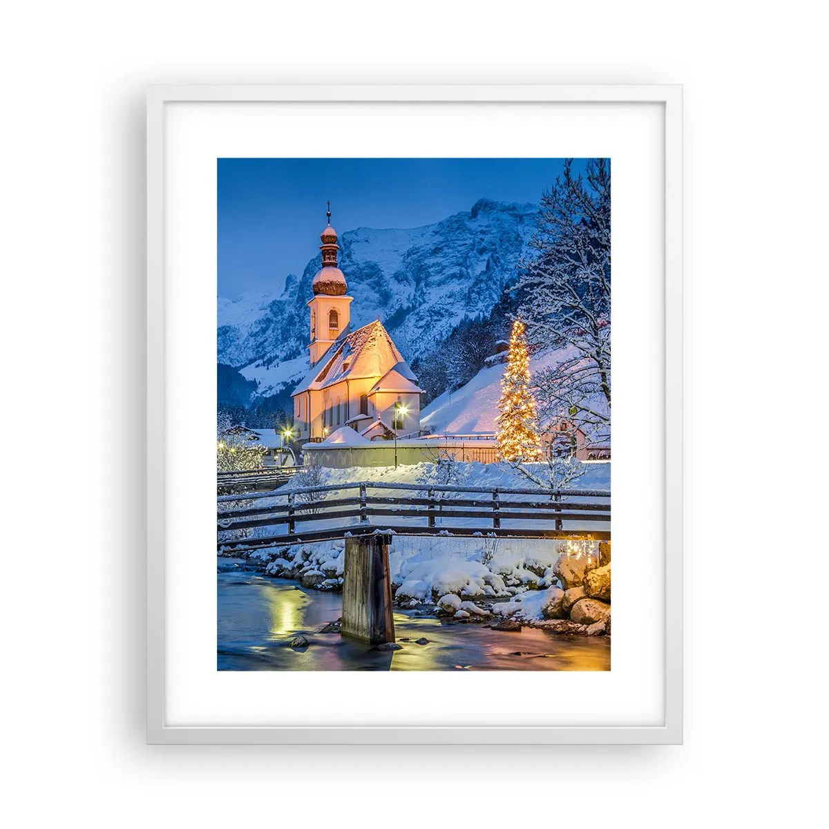 Affisch i vit ram - Julens anda - 40x50 cm