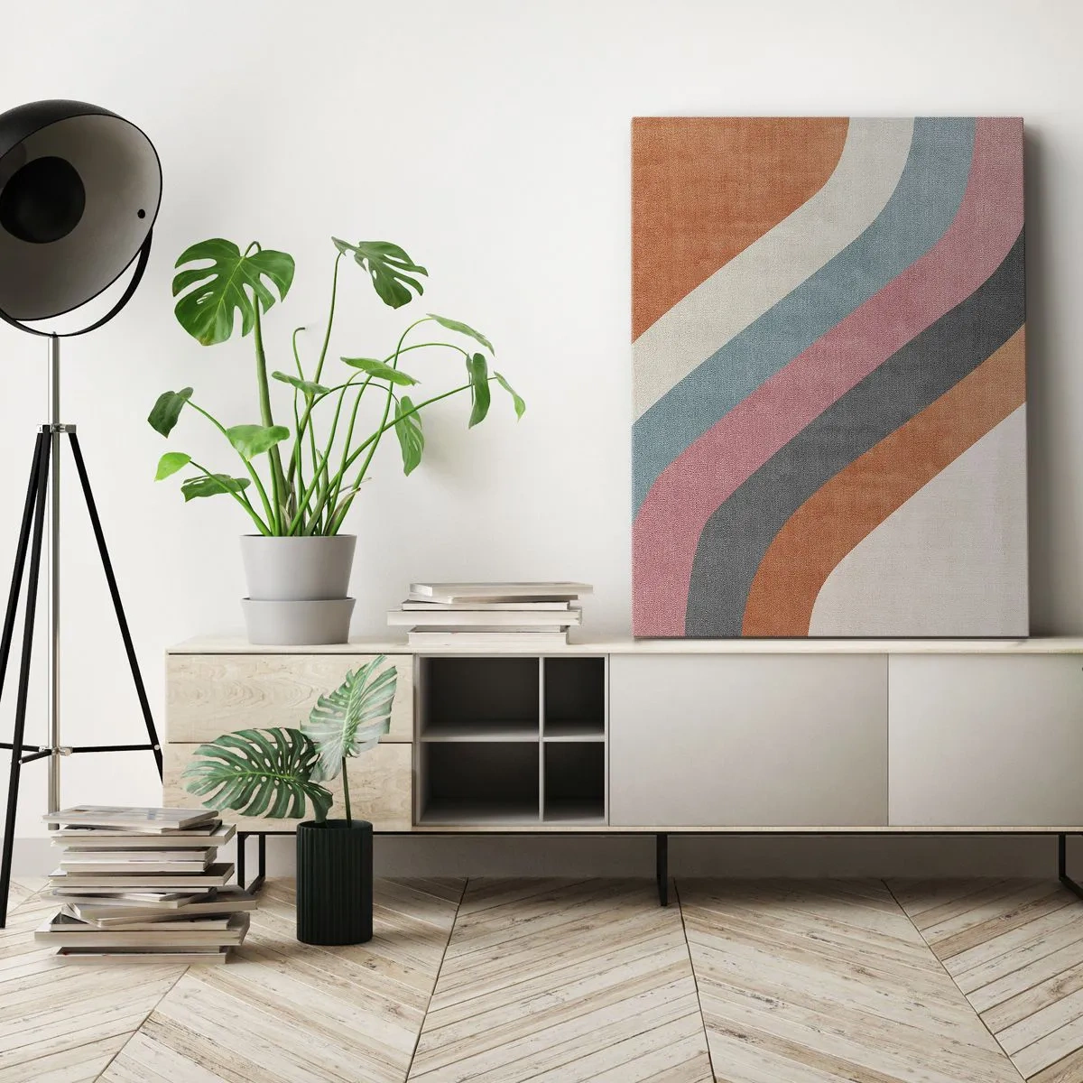 Canvastavla - Bild på duk - Diagonal komposition - rörelse - 55x100 cm