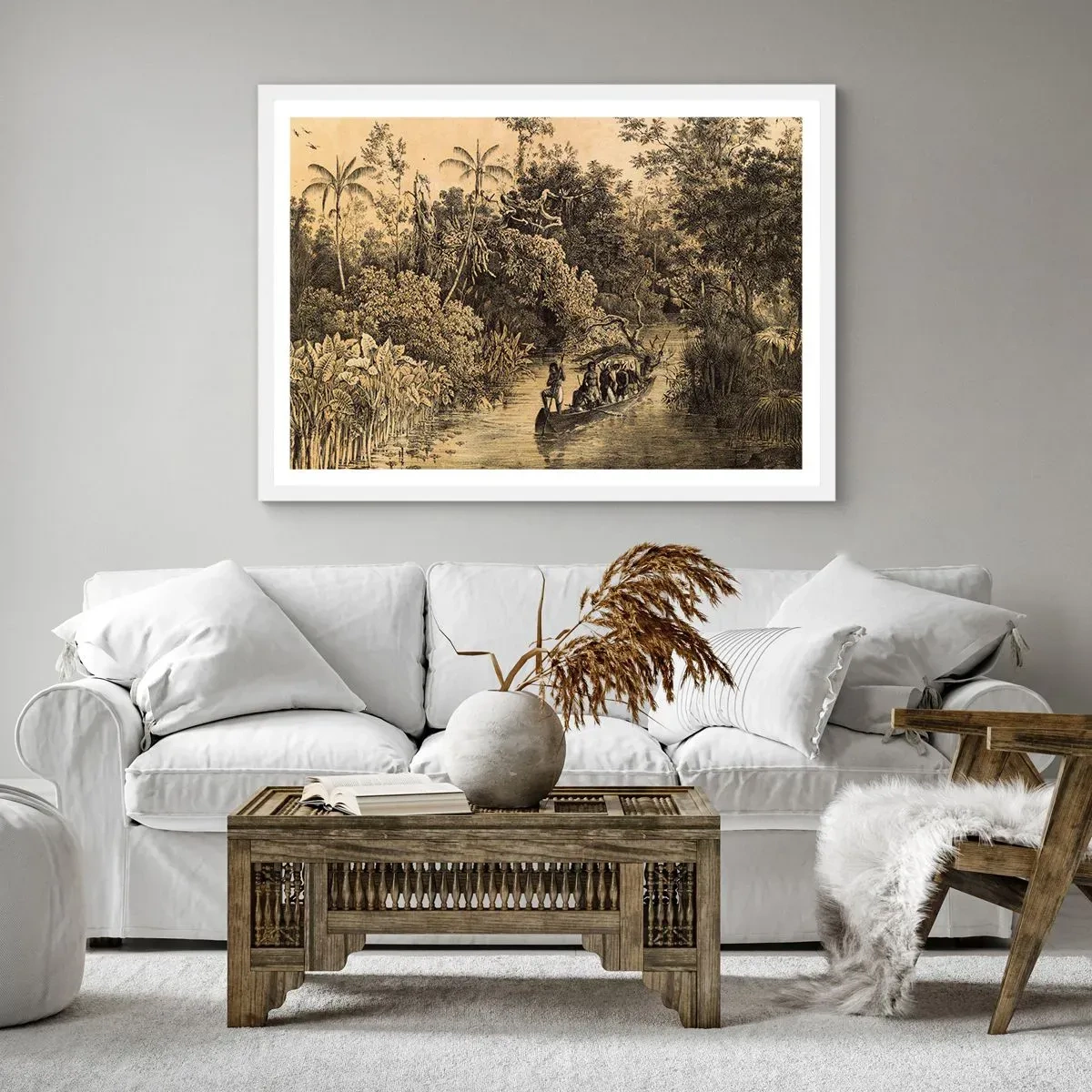 Affisch i vit ram - Resa till källan - 100x70 cm