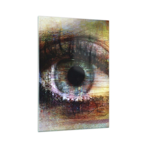 Glastavla - Bild på glas - Man kan titta in i själen - 70x100 cm