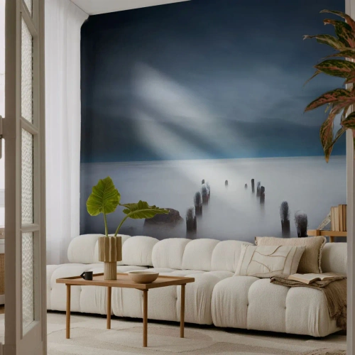 Fototapet på mått Premium Canvas - Fundersam sjö - Landskap, Hav, Sjö