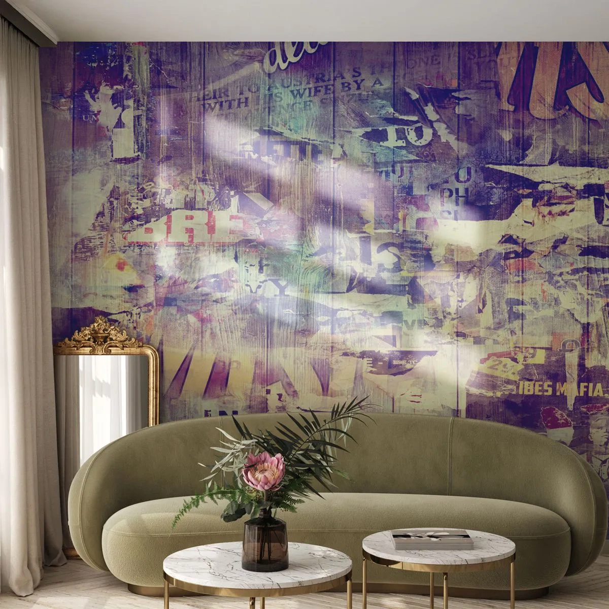 Självhäftande Fototapet Deluxe Sticker - Och så mycket blir det klar - Graffiti, Väggmålning, Grafik - 250x175 cm